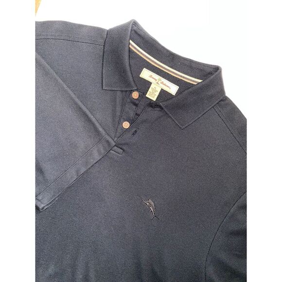 Tommy Bahama Other - Tommy Bahama Short Sleeve Polo‎ Shirt Men's Size XL Black Collar Golf Button